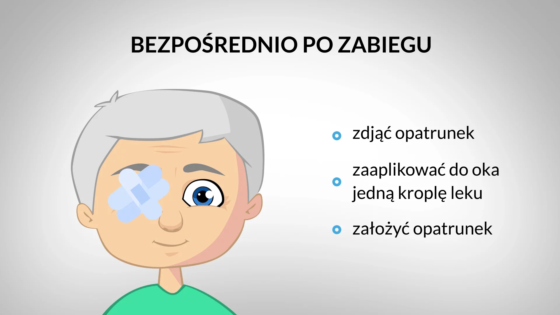 wskazówki bezpośrednio po zabiegu zaćmy